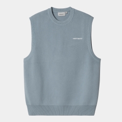 Carhartt Wip Script Vest Sweater Light Blue
