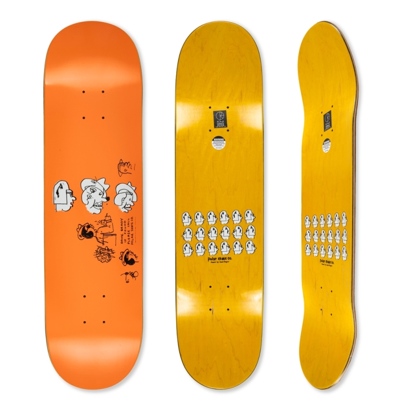 Polar Skate Co. Deck Dane Brady Mia Orange 8,5"