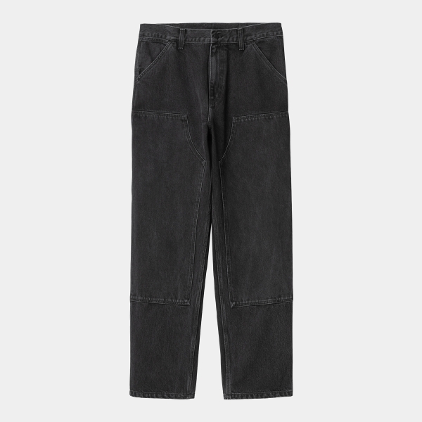 Carhartt Wip Double Knee Pant (Black Stone Washed)