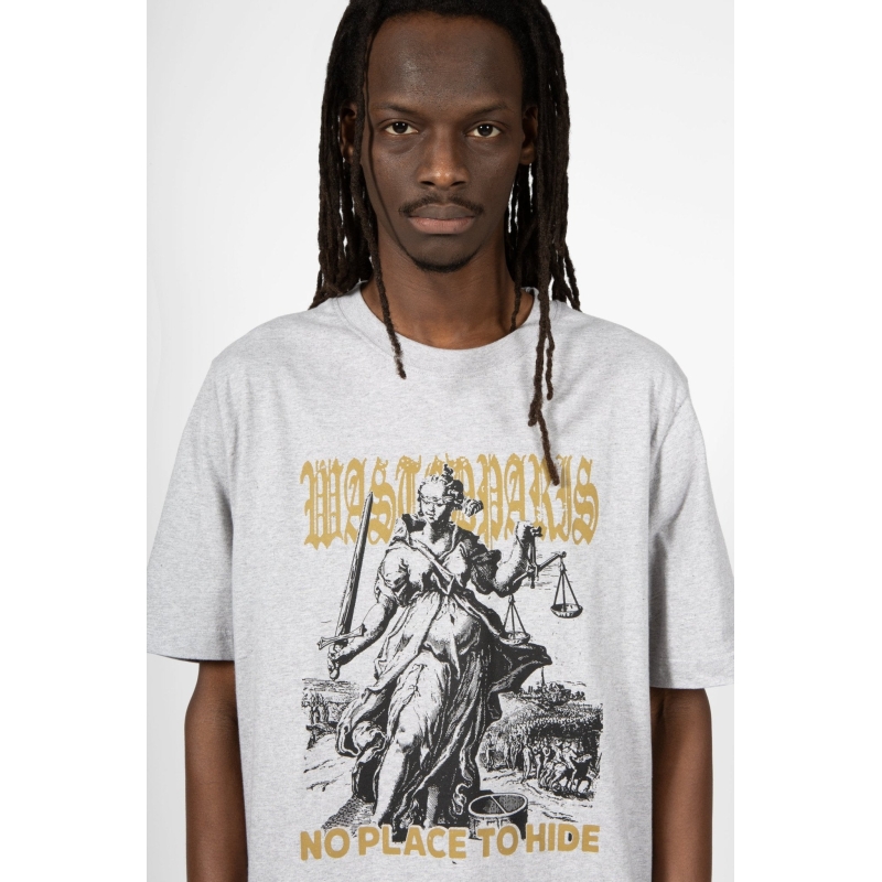 Wasted Paris T-Shirt Sentence Light Grey