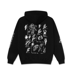 Polar  Skate Co. Dave Hoodie Sad at Times -Black