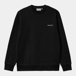 Carhartt Wip Script Embroidery Sweat Black