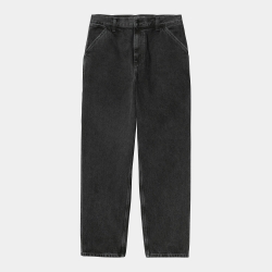 Carhartt Wip Single Knee Pant (Black Stone Washed)