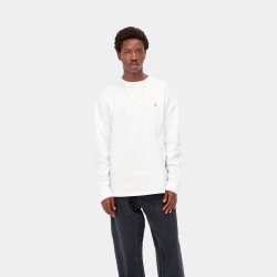 Carhartt Wip L/S Chase T-Shirt ( White)